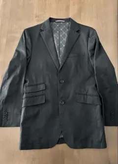 美品バーバリーブラックレーベル テーラードジャケット モノグラム裏地 黒S日本製