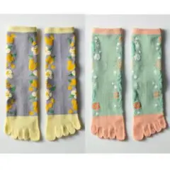 ディズニー　5本指ソックス　ミッキー　アリエル　2足