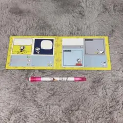 スヌーピーの付箋 ピンクの香り付き蛍光ペン