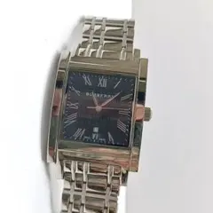 美品 電池新品 バーバリー BU1555 スクエア 腕時計 チェック