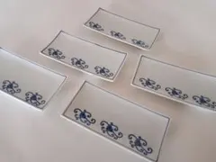 角皿　長方皿　5枚セット　ヴィンテージ　懐石皿　魚　刺身　前菜　菊 角皿 長方皿 5枚セット ヴィンテージ 懐石皿 魚 刺身 前菜 菊 - メルカリ