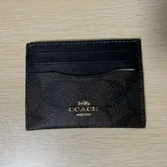 COACH ブラウンレザー カードケース