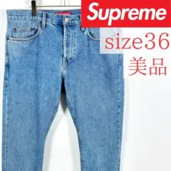 美品 Supreme セルビッジスリムジーンズ 