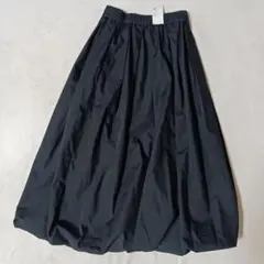 新品GUバブルヘムミディスカートS　ロングスカート　バルーンスカート