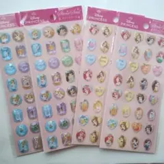 ディズニー　プリンセス　ストーンシール　4枚セット