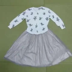 Rirandture リランドチュール 薄手ニットワンピース 花柄レース