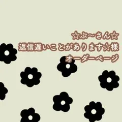 ☆ぷ～さん☆返信遅いことがあります☆様オーダーページ