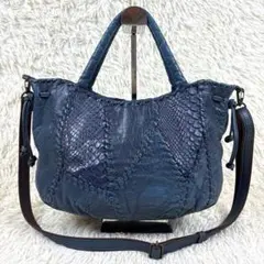 日本製 IBIZA イビサ バッファローレザー 水牛 パイソン 2way バッグ