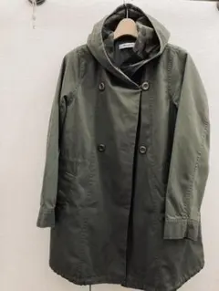 美品 モッズ アウター迷彩柄 裏地付 ウエスト調整 裾調整付 多様性 カーキ