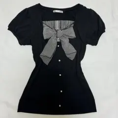 darkcoquette y2k ダークコア　ダークコケット ☆重ね着風リボン