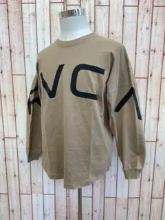 ☆RVCA☆ルーカ☆ビッグシルエットメンズ長袖ロゴTシャツ　S【中古】a23