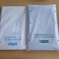 ロバパン ミッフィー エコバッグ 2点セットのサムネイル