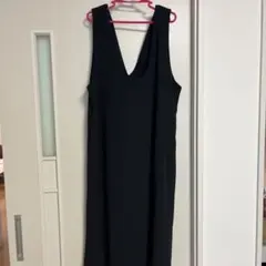 ノースリーブロングワンピース LLサイズ 黒
