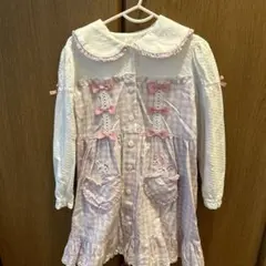 クーラクール ユニコーンうさ耳襟 長袖ワンピース 110