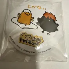 ぐでたま×ハイキュー　サンリオ　ヒナガラス　日向翔陽　缶バッジ
