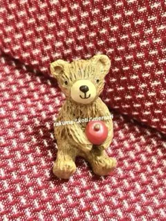 未使用 セルバロマンティカ クマ おすわり くま りんご ガーデンマスコット