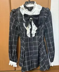 【早い者勝ち‼️】　シークレットハニー　アクセサリーリボン長袖セットアップチェック