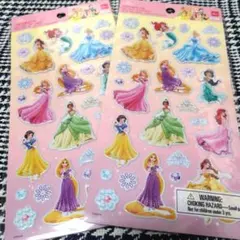 ディズニープリンセス　ペタペタシール　新品　未使用　まとめ売り　２枚
