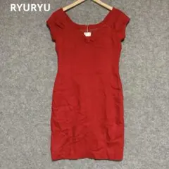 RYURYU赤のノースリーブタイトワンピースのサムネイル