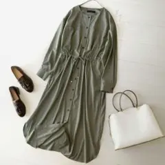 ☆こまっち様専用☆アーバンリサーチバンドカラーワンピースオリーブカーキグリーン