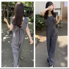 GRL バッグリボンショルダーフリルオールインワン