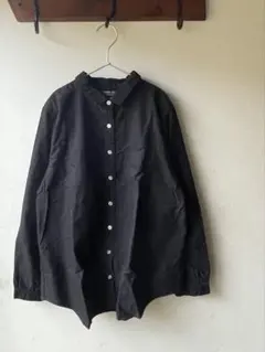SUN VALLEY ⚪︎。 オックスレギュラーカラーシャツ 黒 Ｌ
