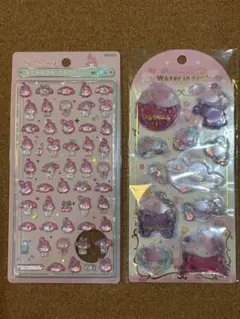 マイメロディ2枚セット ボンボンドロップミニ・ウォーターインシール