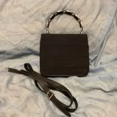 フェラガモ　グログランリボンのミニバッグ　斜めがけポシェットバッグ