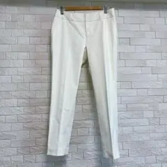 ホワイト スラックス バックポケット付き