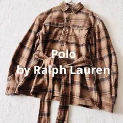 【茶々様専用】5104 ポロバイラルフローレン ウールブレンド ツイルシャツ