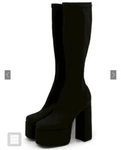 GRL グレイル ♡ ウルトラストレッチチャンキーヒールロングブーツ 23cm