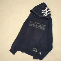 ​MLB ニューヨークヤンキース パーカー フーディー L 紺 ネイビー