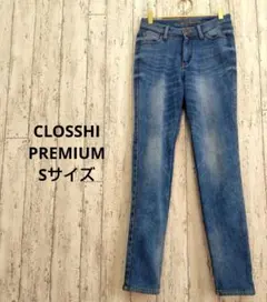 しまむら クロッシープレミアム ストレッチ スリムパンツ 裏起毛 デニム