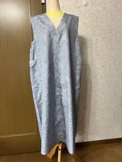 着物リメイクノースリーブワンピース　ジャンパードレス　本場大島紬