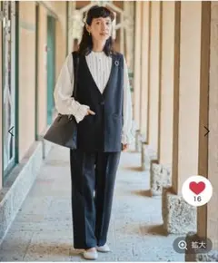 studio clip ジレ&パンツ　セットアップ低身長サイズ