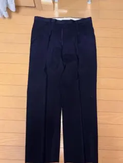 ネイビー ウールスラックス