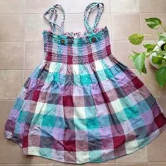 お値下げ❗チェック柄キャミソール Lサイズ マルチカラー