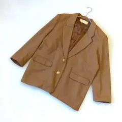 GIGGLY〘日本製〙ラムウール使用　テーラードジャケットL相当　キャメル