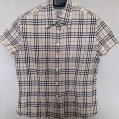 【極美品】バーバリーロンドン 半袖シャツ ノバチェック Mサイズ レディース