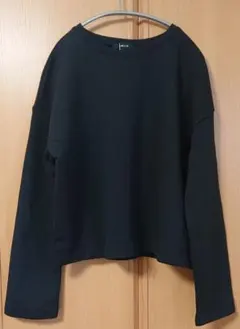 【新品】COMME CA ISM クロップド丈 長袖カットソー ブラック 11