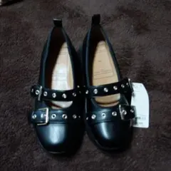 【新品タグ付】GU×rokhコラボ メリージェーンシューズ M ブラック