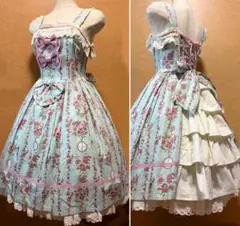 BABY　秘密の花園柄ロゼットローズジャンパースカート&コーム 秘密の花園柄 ロゼットローズジャンパースカート生成 BABY,THE STARS