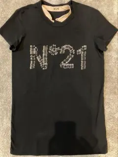 ヌメロヴェントゥーノ N°21 Tシャツ カットソー 半袖 ロゴ プリント ヌメロヴェントゥーノ N21 Tシャツ F131 4157 クルーネック 半袖 ロゴ