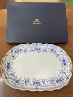 美品 Richard Ginori リチャードジノリ ローズブルー ケーキトレイ