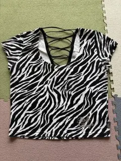 baby Shoop ゼブラ柄 レースアップ 半袖Tシャツのサムネイル