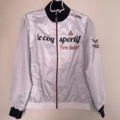 ナ*ル様 ルコックゴルフ ゴルフウェア　2WAYジャケット　白×オレンジ