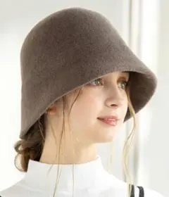 Ｌｏｏ＆ｃ ウールバスクハット　帽子　XL モカ ブラウン 61-63㎝