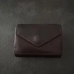 Iru×池之端銀革店】compact wallet 三つ折り財布 チョコ - メルカリ