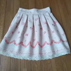花柄 ひざ丈スカート