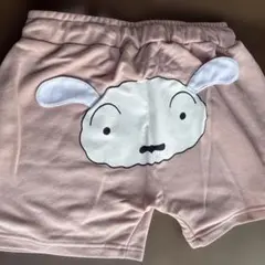 クレヨンしんちゃん　アニメ　シロ　しろ　ペット　ショートパンツ　M〜L ピンク